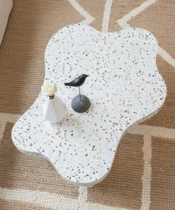 Table basse forme nuage 69x100cm Lagoon Effet Terrazzo