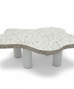 Table basse forme nuage 69x100cm Lagoon Effet Terrazzo