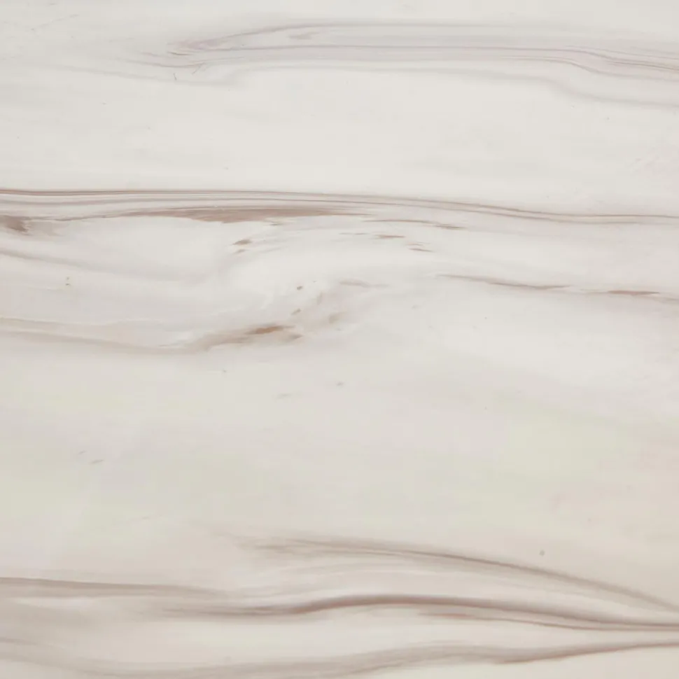 Table basse Naelle en Verre effet Marbre blanc et pieds Or