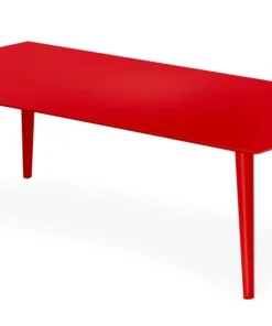Table basse rectangulaire 120x60cm Bipolart Métal Rouge