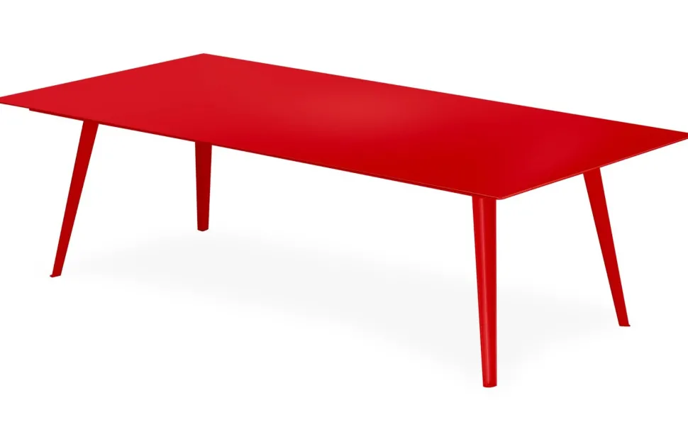 Table basse rectangulaire 120x60cm Bipolart Métal Rouge