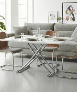 Table basse relevable Carrera XL Blanc laqué