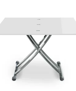 Table basse relevable Carrera Blanc laqué
