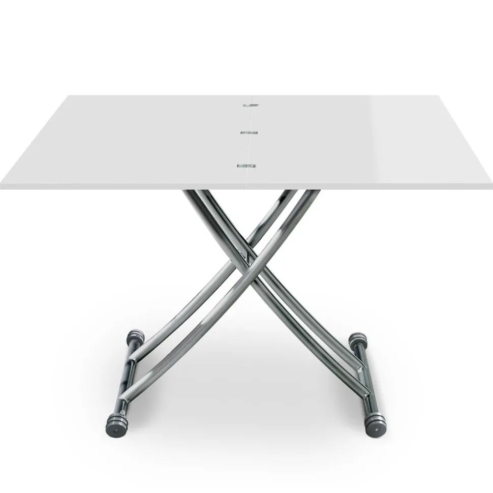 Table basse relevable Carrera Blanc laqué