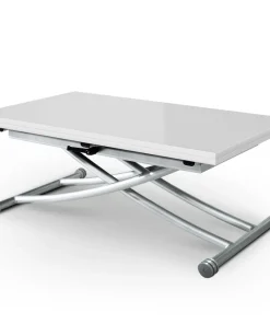 Table basse relevable Carrera Blanc laqué