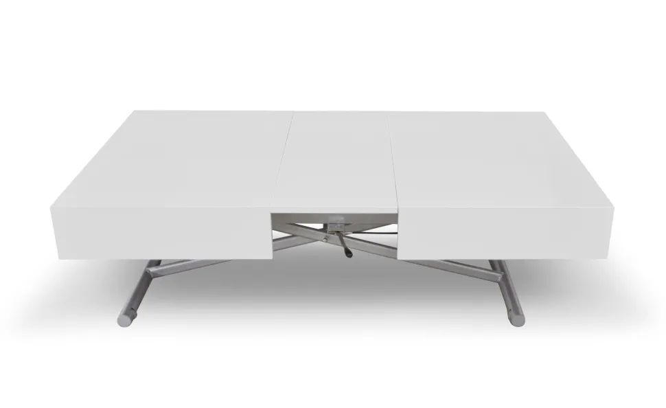 Table basse relevable Sundance Blanc Laqué