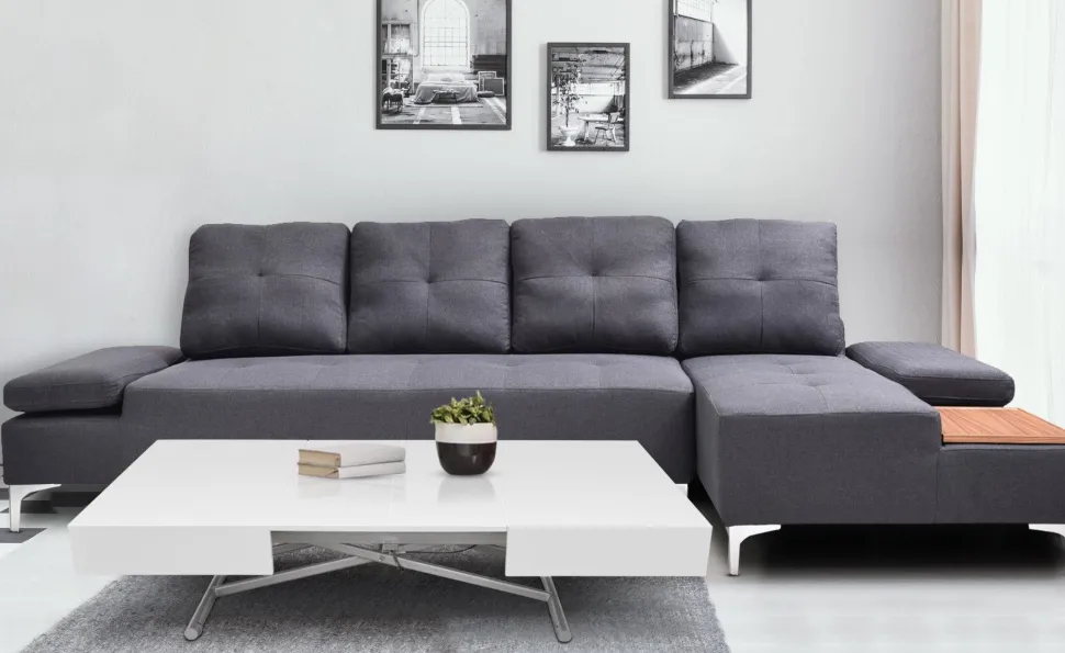 Table basse relevable Sundance Blanc Laqué