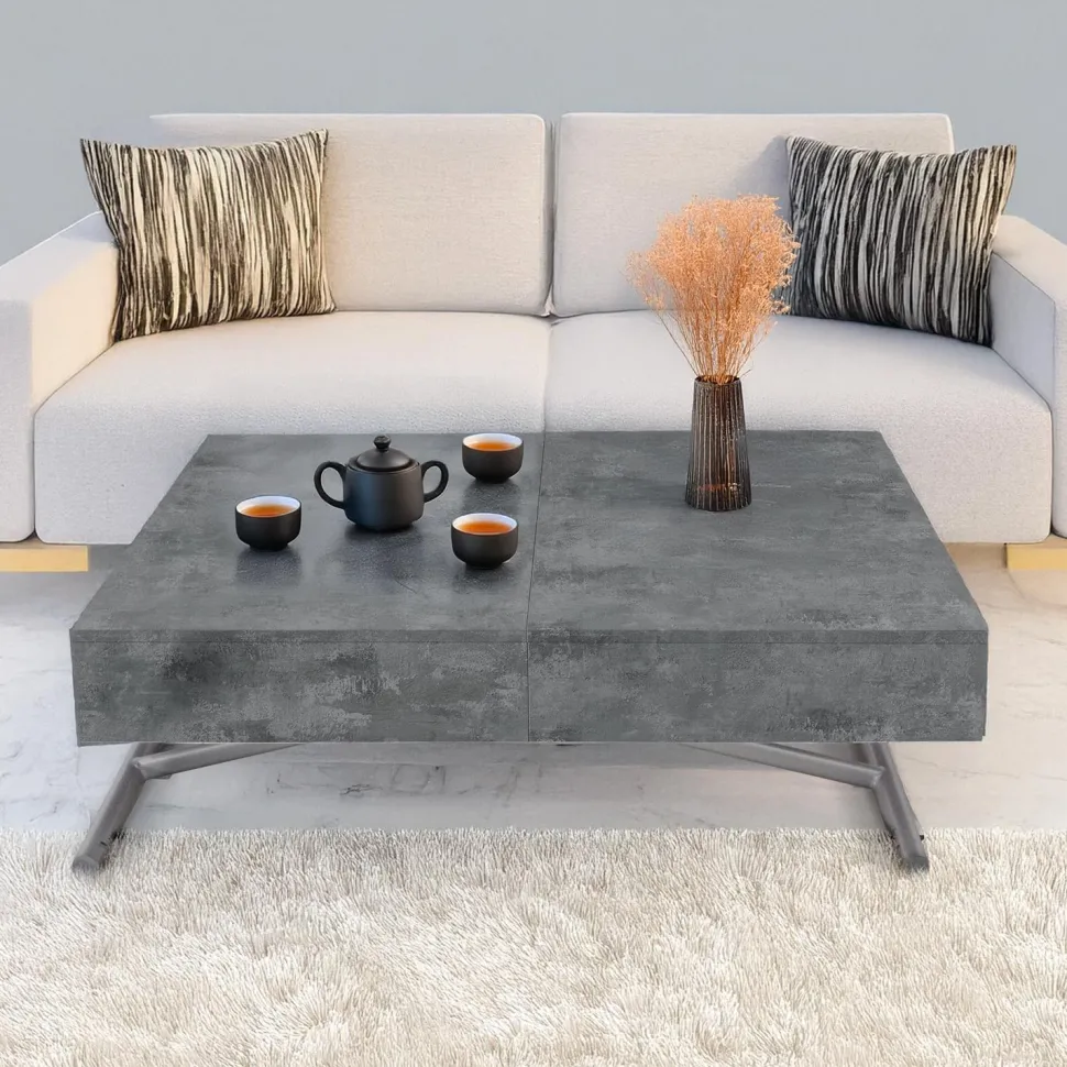 Table basse relevable Sundance Effet Béton