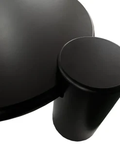 Table basse ronde asymétrique 100cm Yang Noir