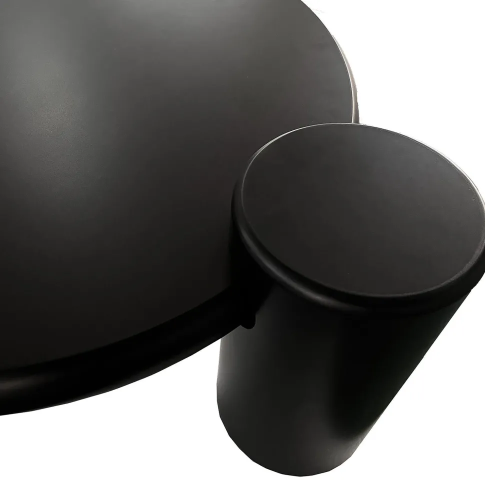 Table basse ronde asymétrique 100cm Yang Noir