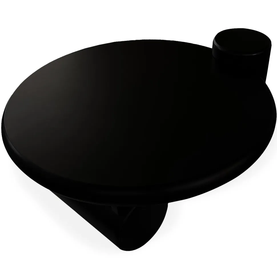 Table basse ronde asymétrique 100cm Yang Noir