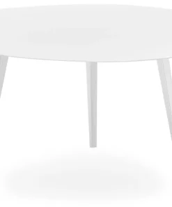 Table basse ronde 90cm Bipolart Métal Blanc