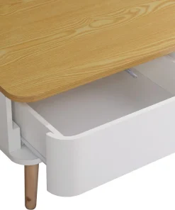Table basse scandinave Bergen Blanc et Bois