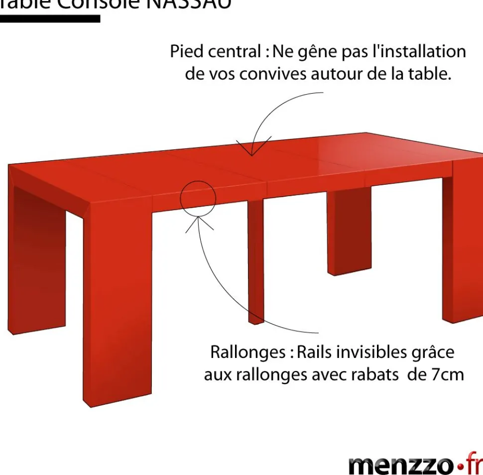 Table Console extensible Nassau Morocco Gris