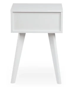 Table de chevet 1 tiroir avec cannage Dalgora L40cm Blanc