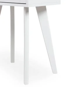 Table de chevet 1 tiroir avec cannage Dalgora L40cm Blanc