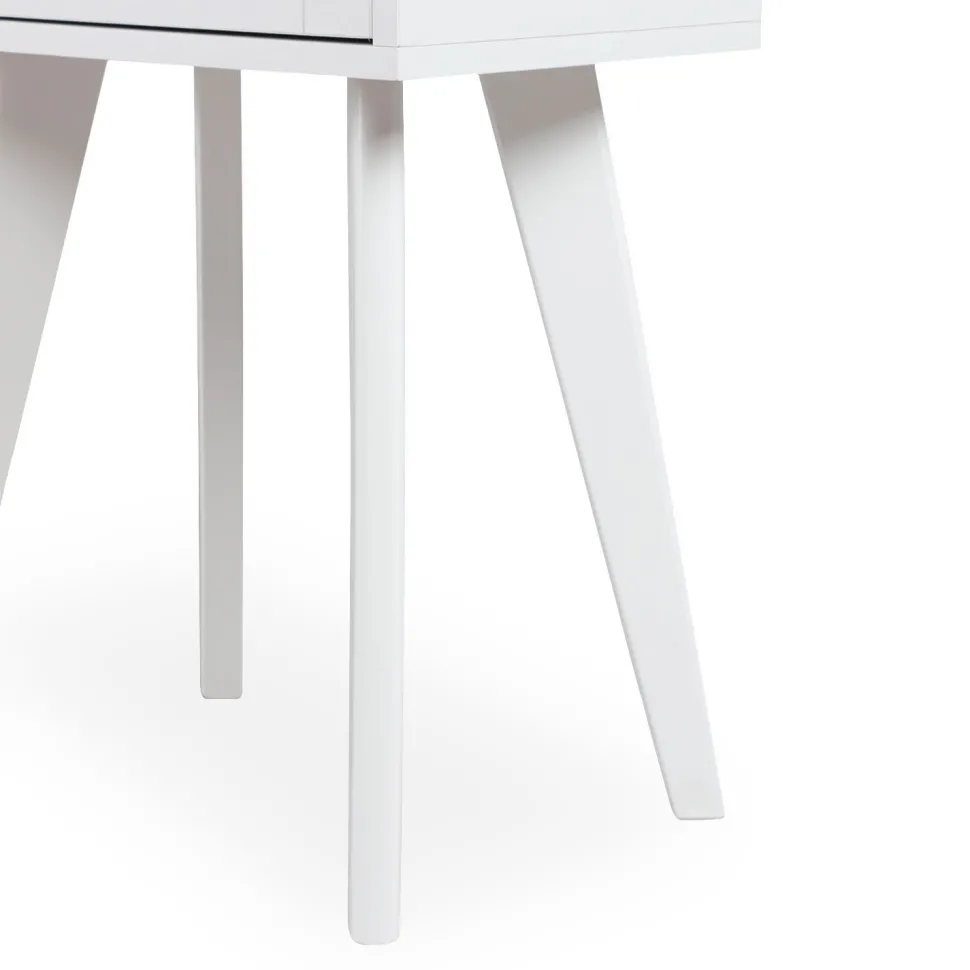 Table de chevet 1 tiroir avec cannage Dalgora L40cm Blanc