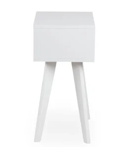 Table de chevet 1 tiroir avec cannage Dalgora L40cm Blanc