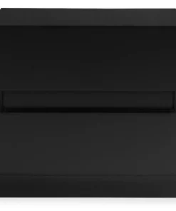 Table de chevet avec 2 tiroirs arrondis L45cm Mezade Noir