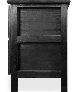 Table de chevet sculptée style marocain Chevignon L36cm Bois Noir