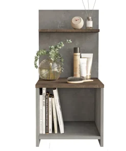 Table de chevet Wasat L44,5xH90cm Bronze et Anthracite