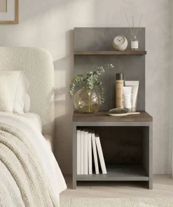 Table de chevet Wasat L44,5xH90cm Bronze et Anthracite