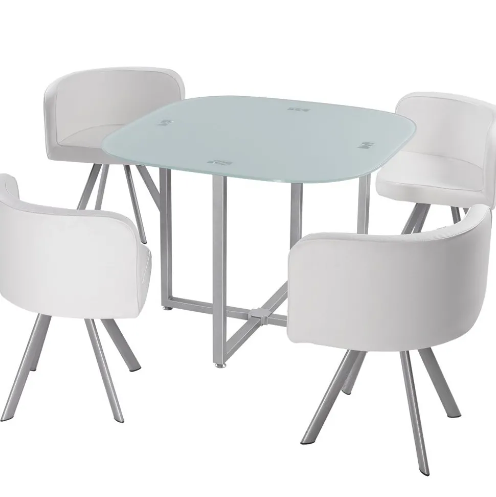 Table et chaises Mosaic 90 Blanc