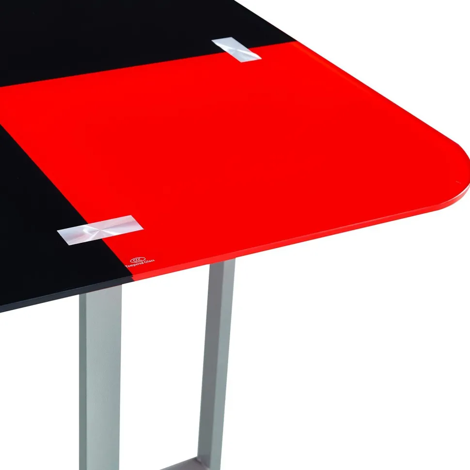 Table et chaises Mosaic 90 Rouge et Noir