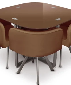 Table et chaises Mosaic 90 Marron