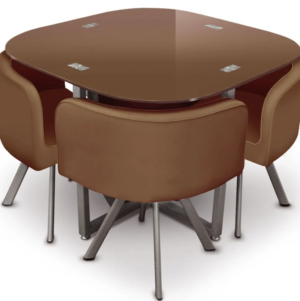 Table et chaises Mosaic 90 Marron