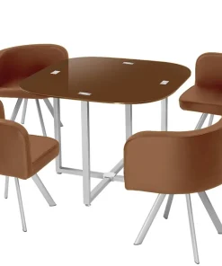 Table et chaises Mosaic 90 Marron