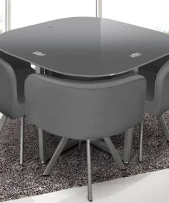 Table et chaises Mosaic 90 Gris