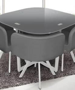 Table et chaises Mosaic 90 Gris