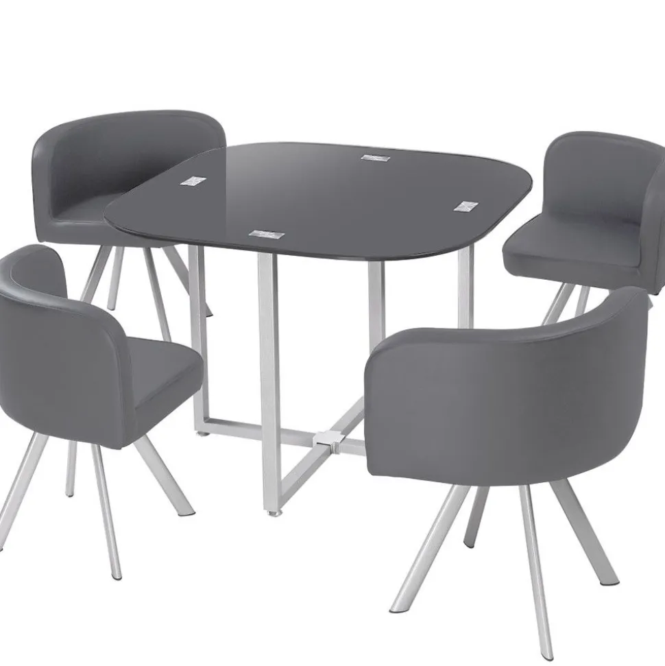 Table et chaises Mosaic 90 Gris