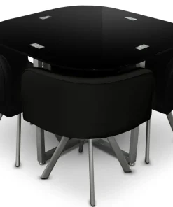 Table et chaises Mosaic 90 Noir