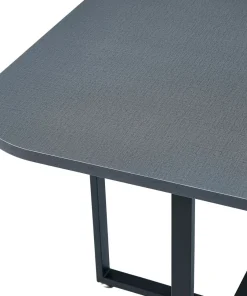 Table et chaises Oslo Gris et Tissu Gris