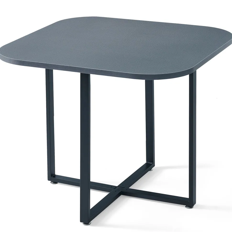 Table et chaises Oslo Gris et Tissu Gris