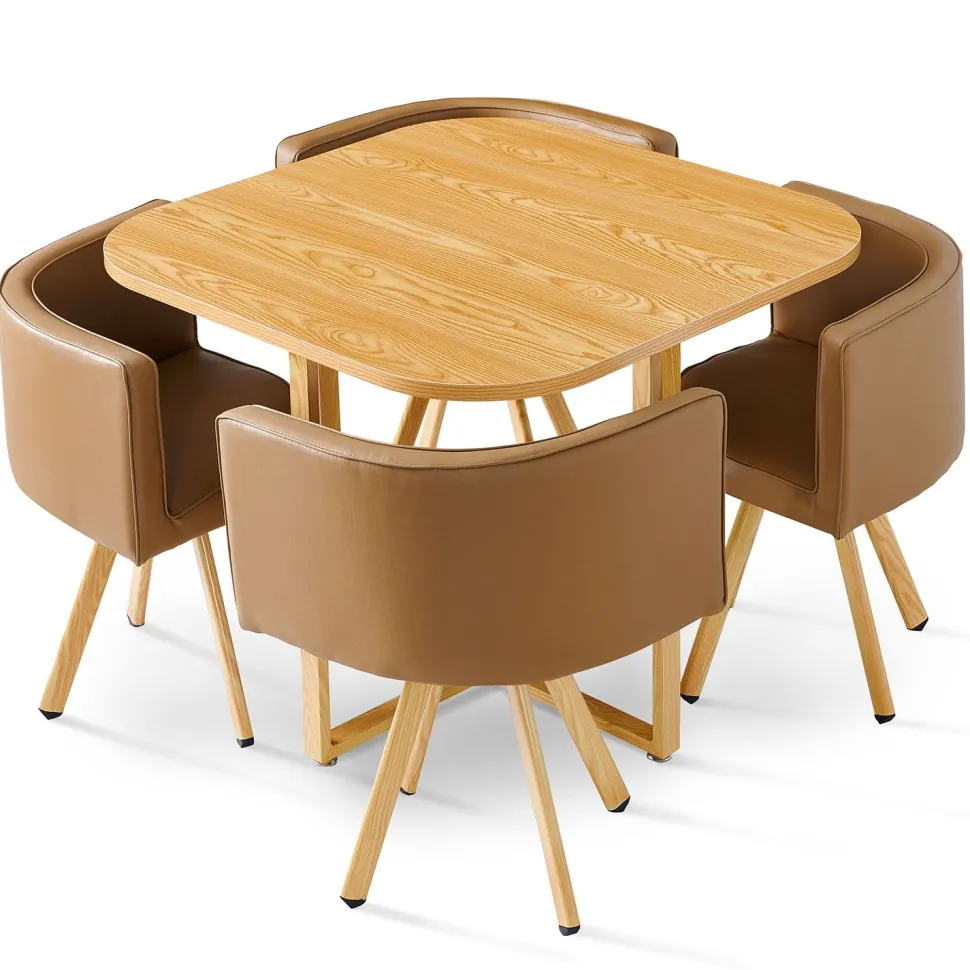 Table et chaises scandinaves Oslo Taupe
