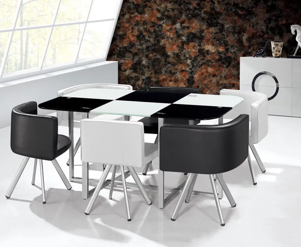 Table Mosaic XL Bicolore Noir et Blanc