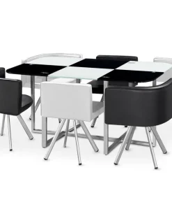 Table Mosaic XL Bicolore Noir et Blanc