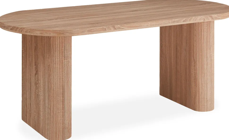 Table ovale Burundi avec pieds design style colonnes Bois Sonoma