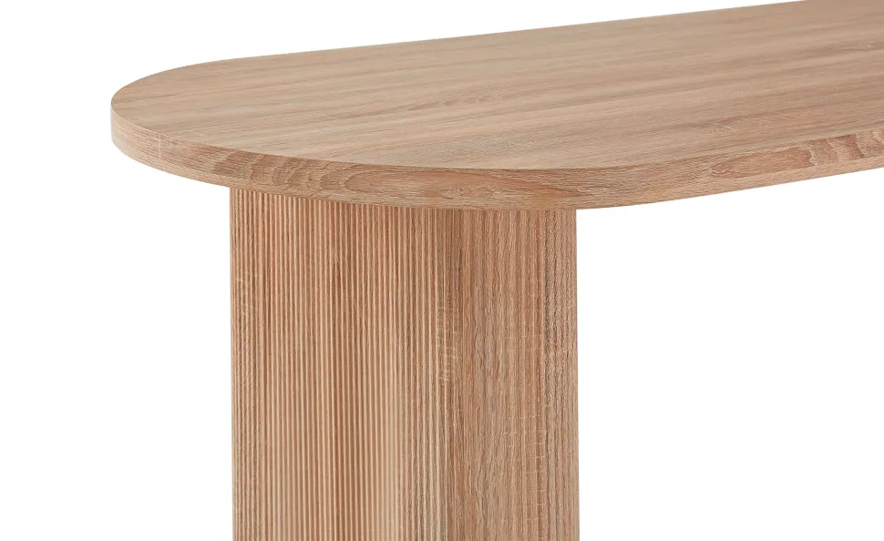 Table ovale Burundi avec pieds design style colonnes Bois Sonoma