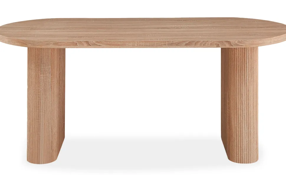 Table ovale Burundi avec pieds design style colonnes Bois Sonoma