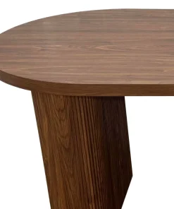 Table ovale Burundi avec pieds design style colonnes Bois Noyer