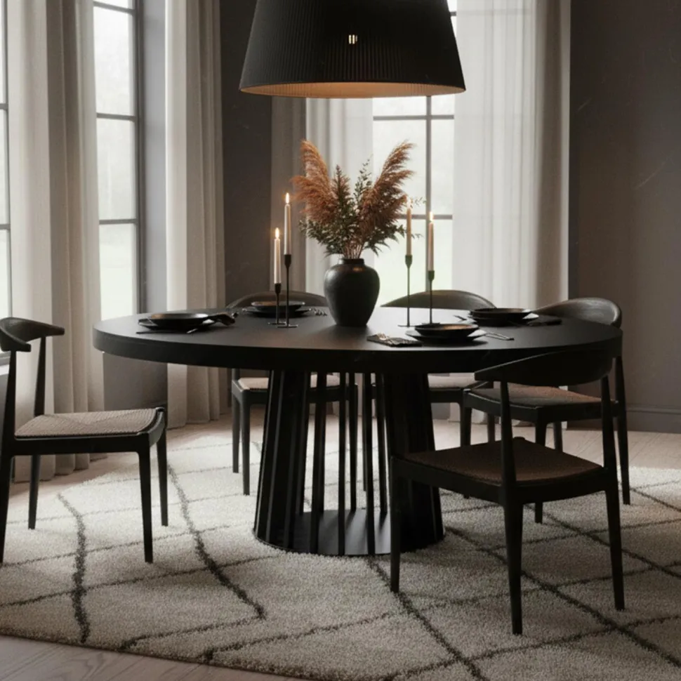 Table ovale extensible Eliza Noir