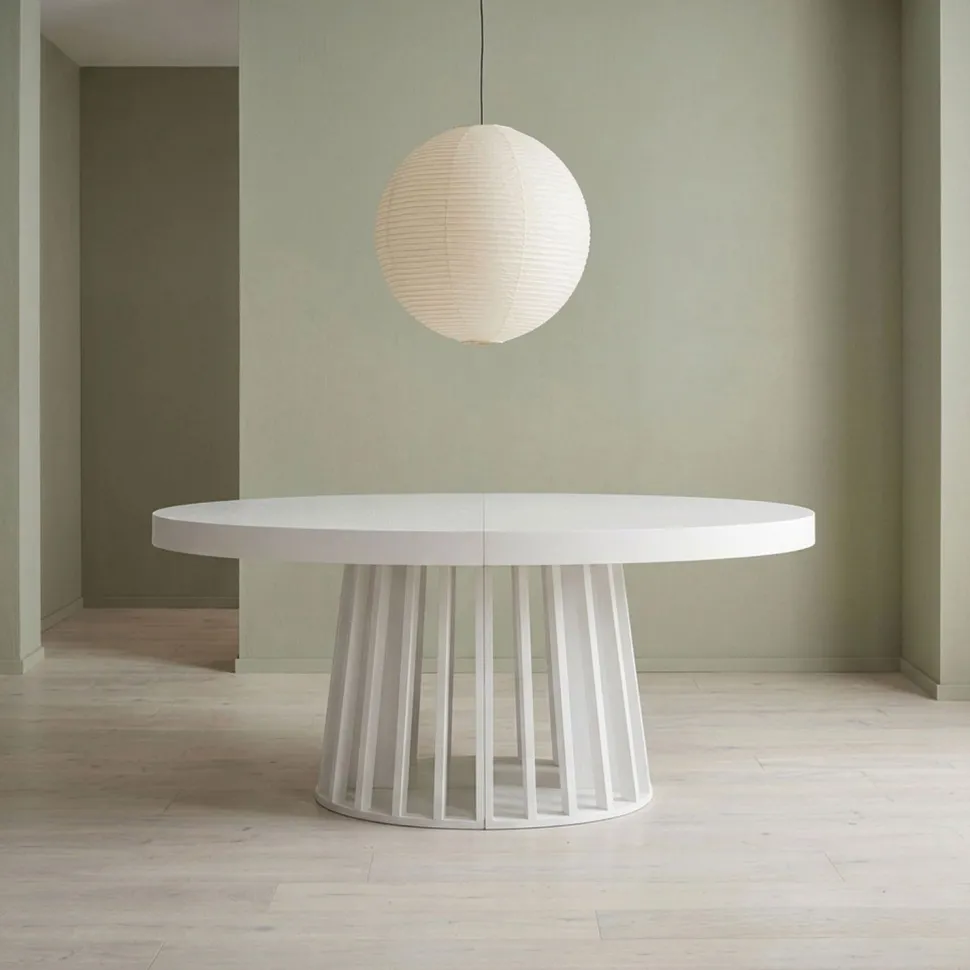 Table ovale extensible Eliza Blanc
