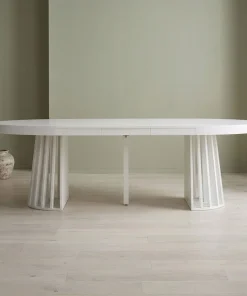 Table ovale extensible Eliza Blanc