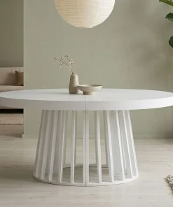 Table ovale extensible Eliza Blanc