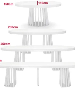 Table ovale extensible Eliza Chêne clair