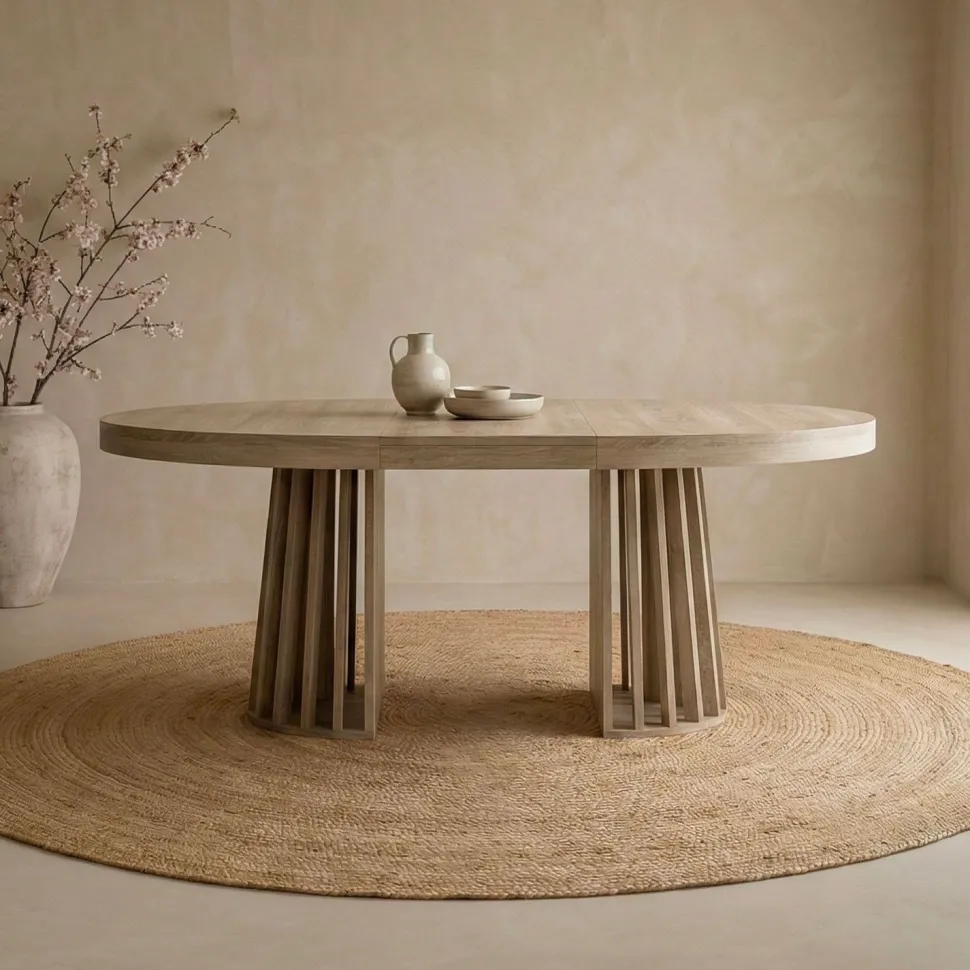 Table ovale extensible Eliza Chêne clair